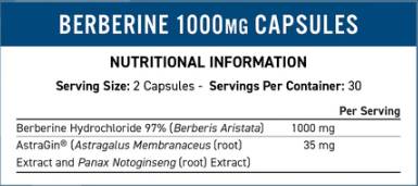 Berberina 1000 mg con AstraGin - 60 capsule