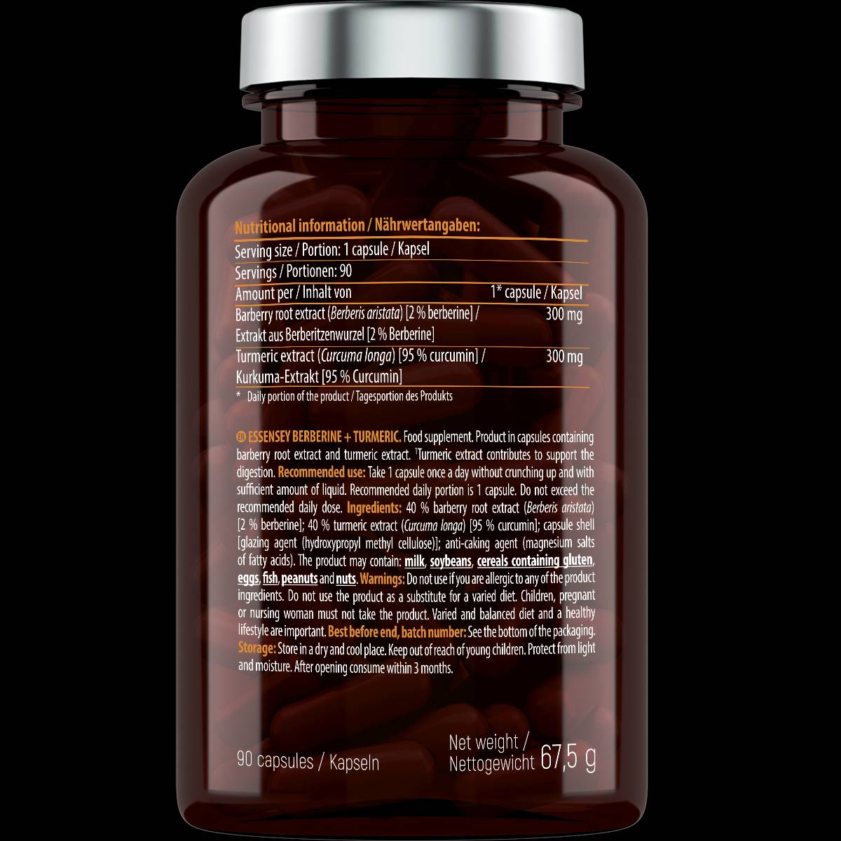 Berberina + Curcuma - 90 capsule