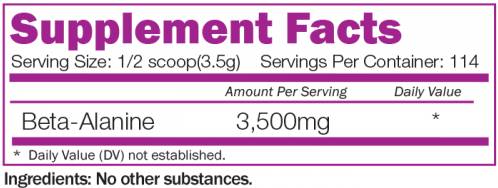 Beta-Alanina 3500 mg - 400 grammi