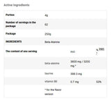 Beta-Alanina Endurance MAX - 500 grammi