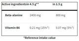 Polvere sportiva di resistenza alla beta-alanina | con vitamina B6 - 240 grammi