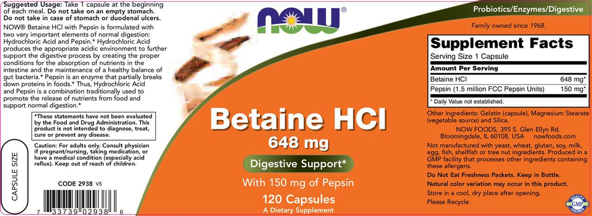 Betaina HCl 648 mg - 120 capsule