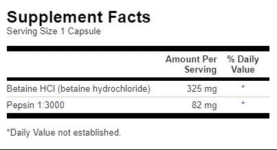 Betaina HCl Acido Cloridrico con Pepsina - 250 capsule