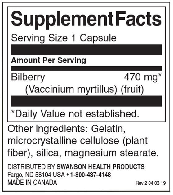 Frutti di Mirtillo 470 mg - 100 capsule