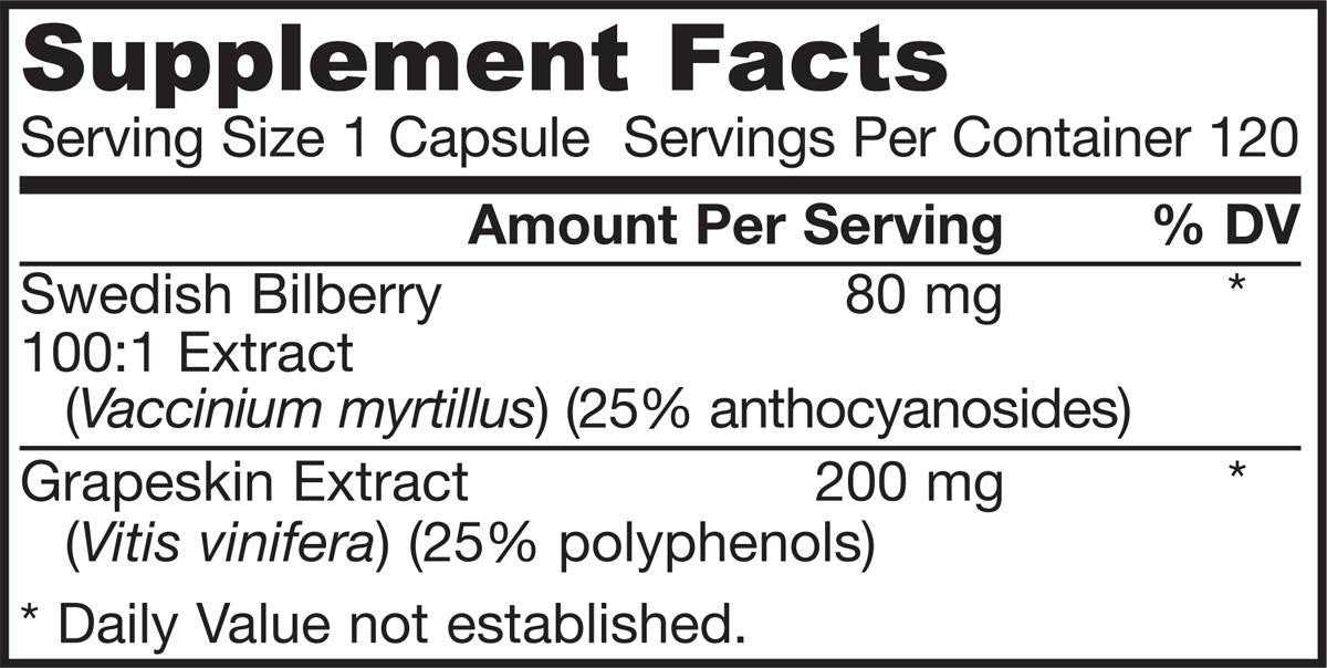 Polifenoli del Mirtillo + Vina 280 mg - 120 capsule
