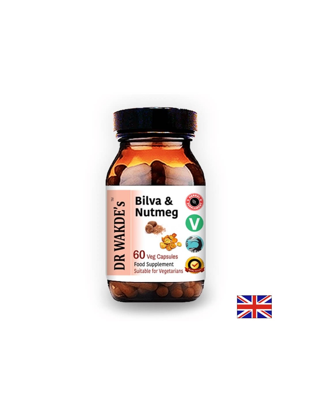 Bilva e noce moscata (Bilva & Noce moscata) - pulisce l'intestino, sostiene il cuore, regola il sangue, 60 capsule
