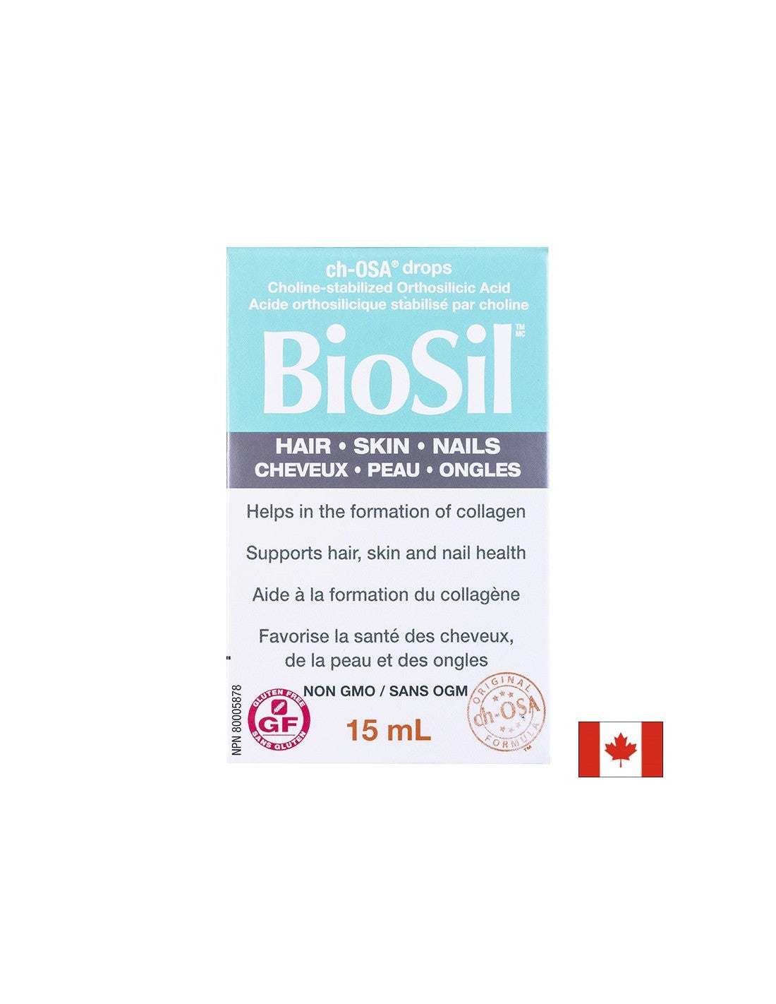 BioSil™ Capelli, Pelle & Unghie 15 ml x 30 dosi giornaliere <tc>Natural Factors</tc>