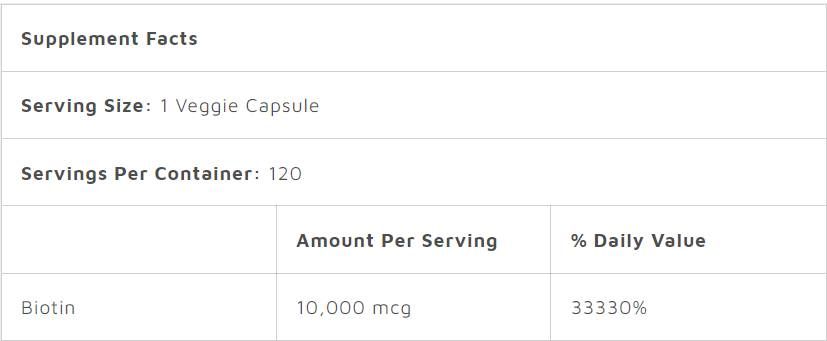 Biotina 10000 mcg - 120 capsule