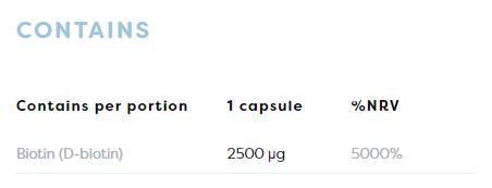 Biotina 2500 mcg - 60 capsule
