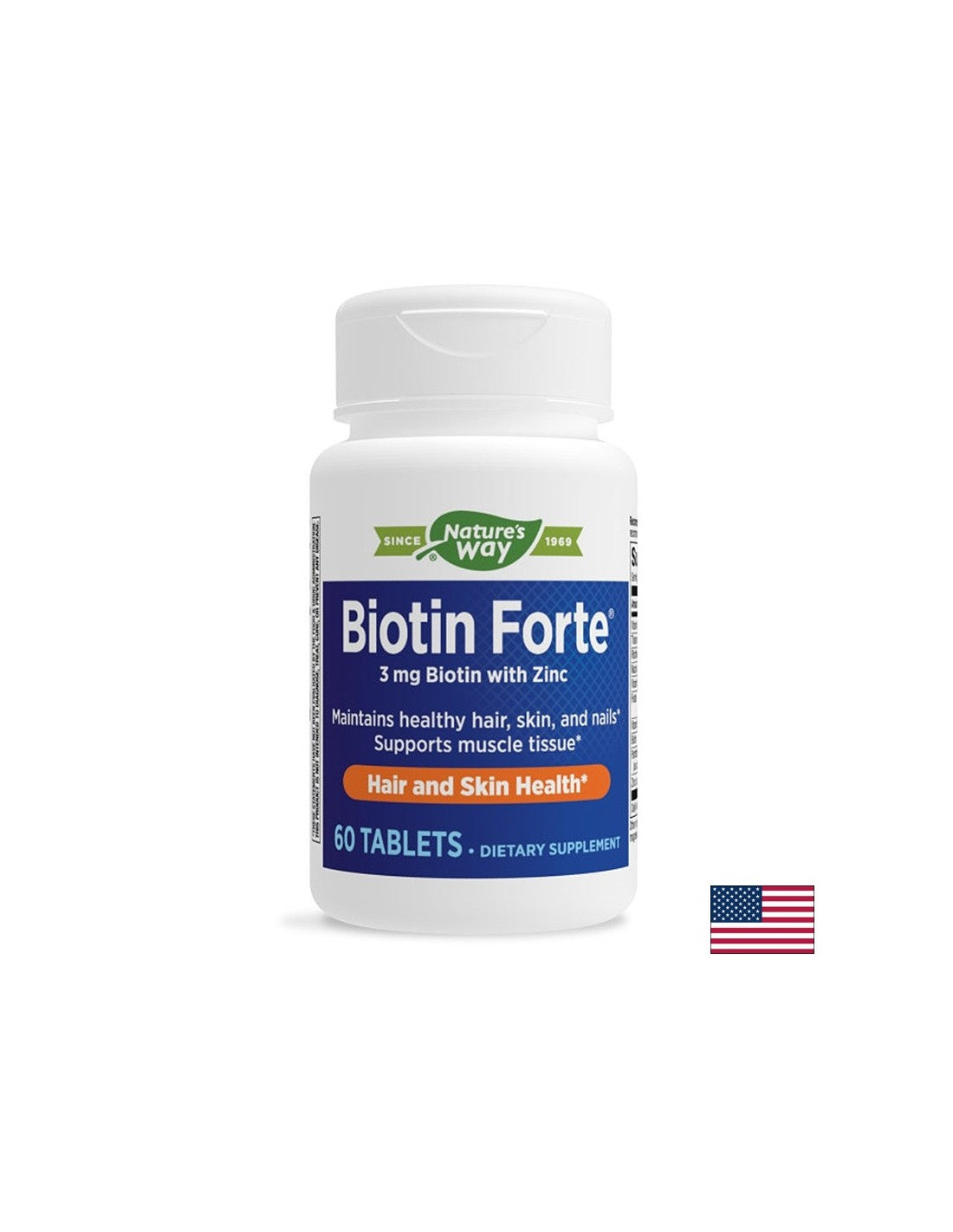 Biotin Forte® - Biotin forte® con zinco, 60 compresse Nature's Way