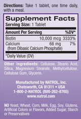 Biotina concentrazione massima 10.000 mcg./100 compresse.
