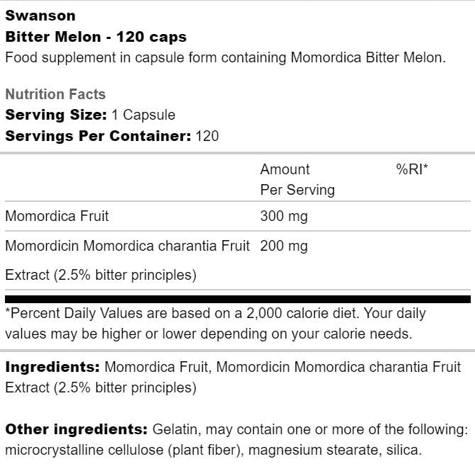 Estratto di Melone Amaro 500 mg 120 capsule