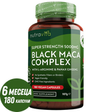 Complesso di radice di maca nera 5000 mg/180 capsule, 180 giorni/ <tc>Nutravita</tc>