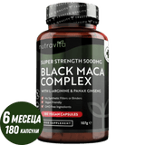 Complesso di radice di maca nera 5000 mg/180 capsule, 180 giorni/ <tc>Nutravita</tc>