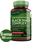 Complesso di radice di maca nera 5000 mg/180 capsule, 180 giorni/ <tc>Nutravita</tc>