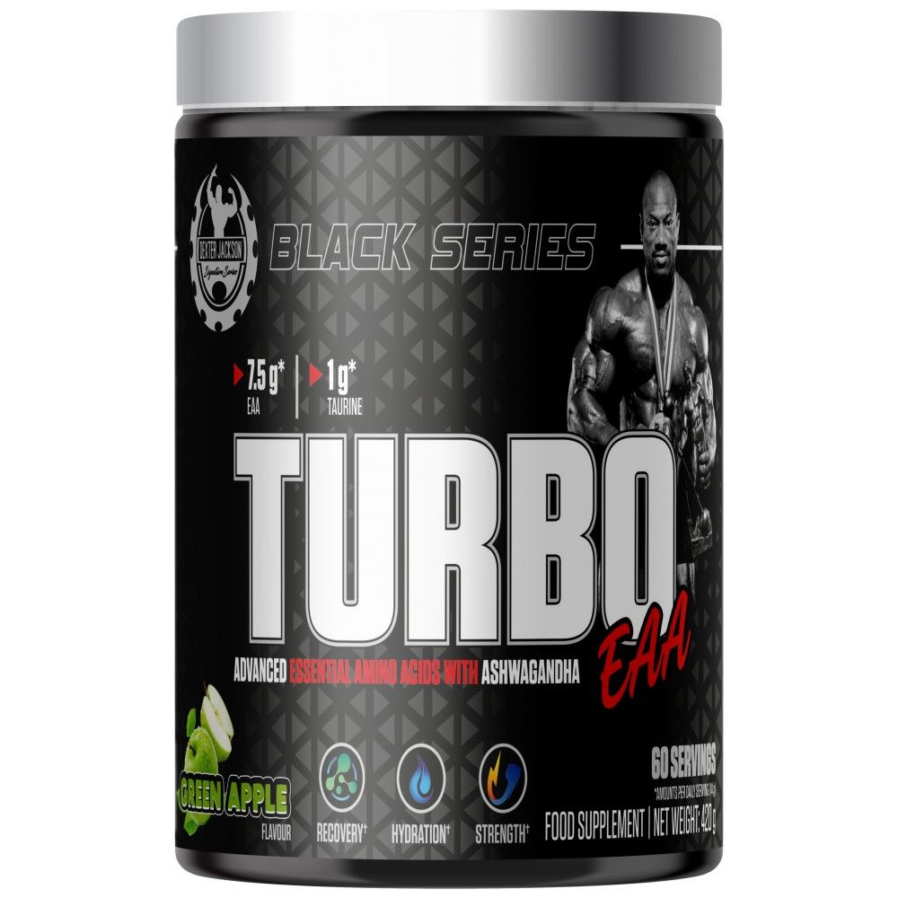 Serie nera | Polvere Turbo EAA ~ Aminoacidi essenziali con taurina - 420 grammi
