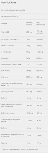 Bustine di sangue e budella/New Age of Pre-Workout - 19 grammi