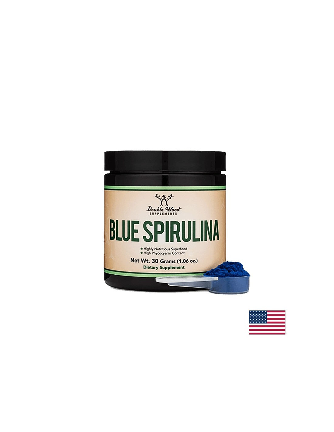 Polvere di spirulina blu, 30 g <tc>Double Wood</tc>