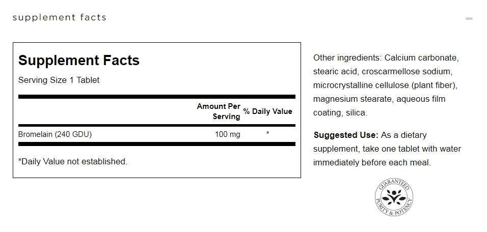 Bromelina 100 mg - 100 Compresse