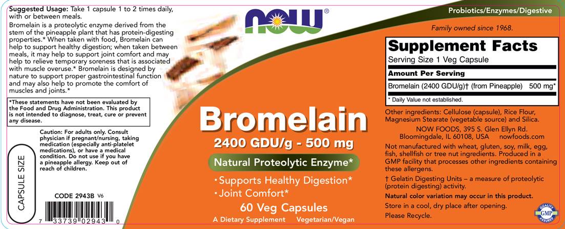 Bromelina 2400 GDU - 60 capsule