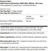 Bromelina 3000 GDU 500 mg | Alta potenza - 90 capsule