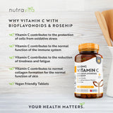 Vitamina C 1000 mg con bioflavonoidi e rosa canina 180 <tc>Nutravita</tc> compresse