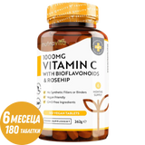 Vitamina C 1000 mg con bioflavonoidi e rosa canina 180 <tc>Nutravita</tc> compresse