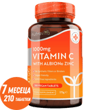 Vitamina C 1000 mg con Zinco (Albion® Zinc) 15 mg 210 compresse <tc>Nutravita</tc>