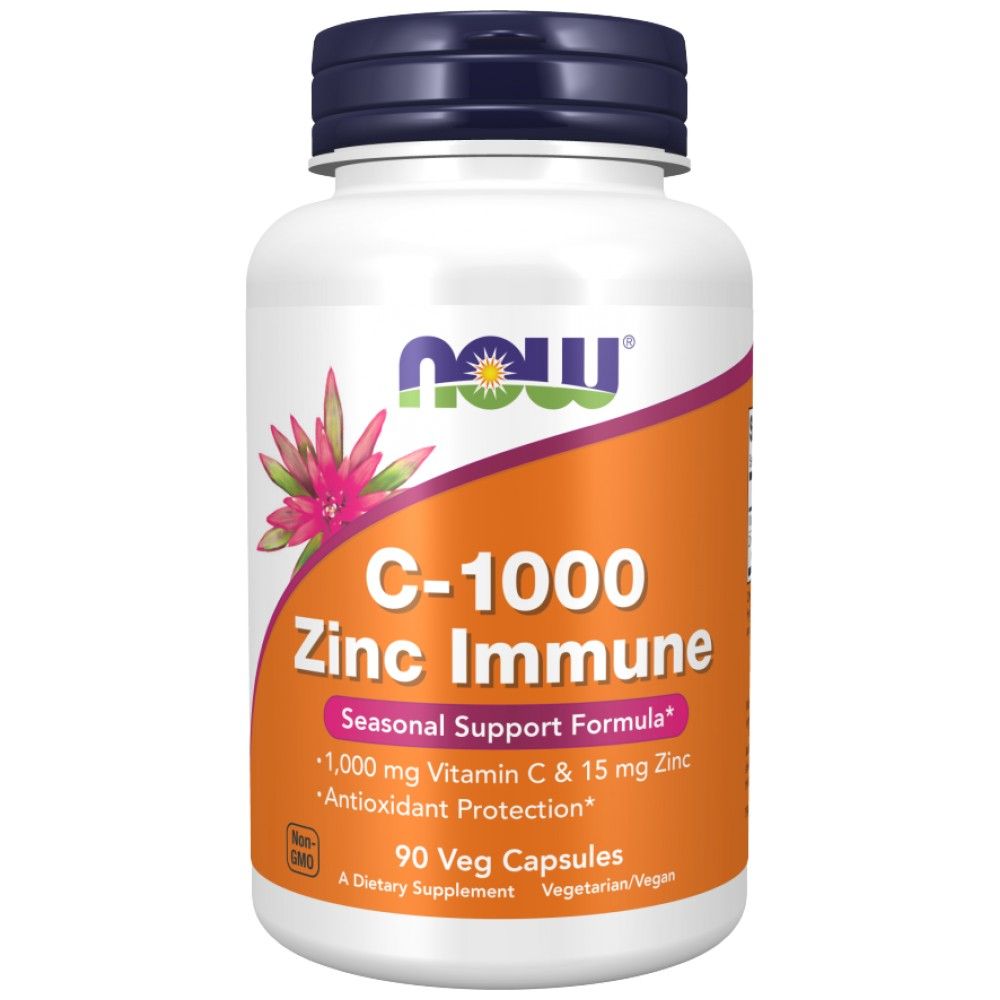 Immune allo zinco C-1000 | Vitamina C + Zinco Bisglicinato - 90 capsule
