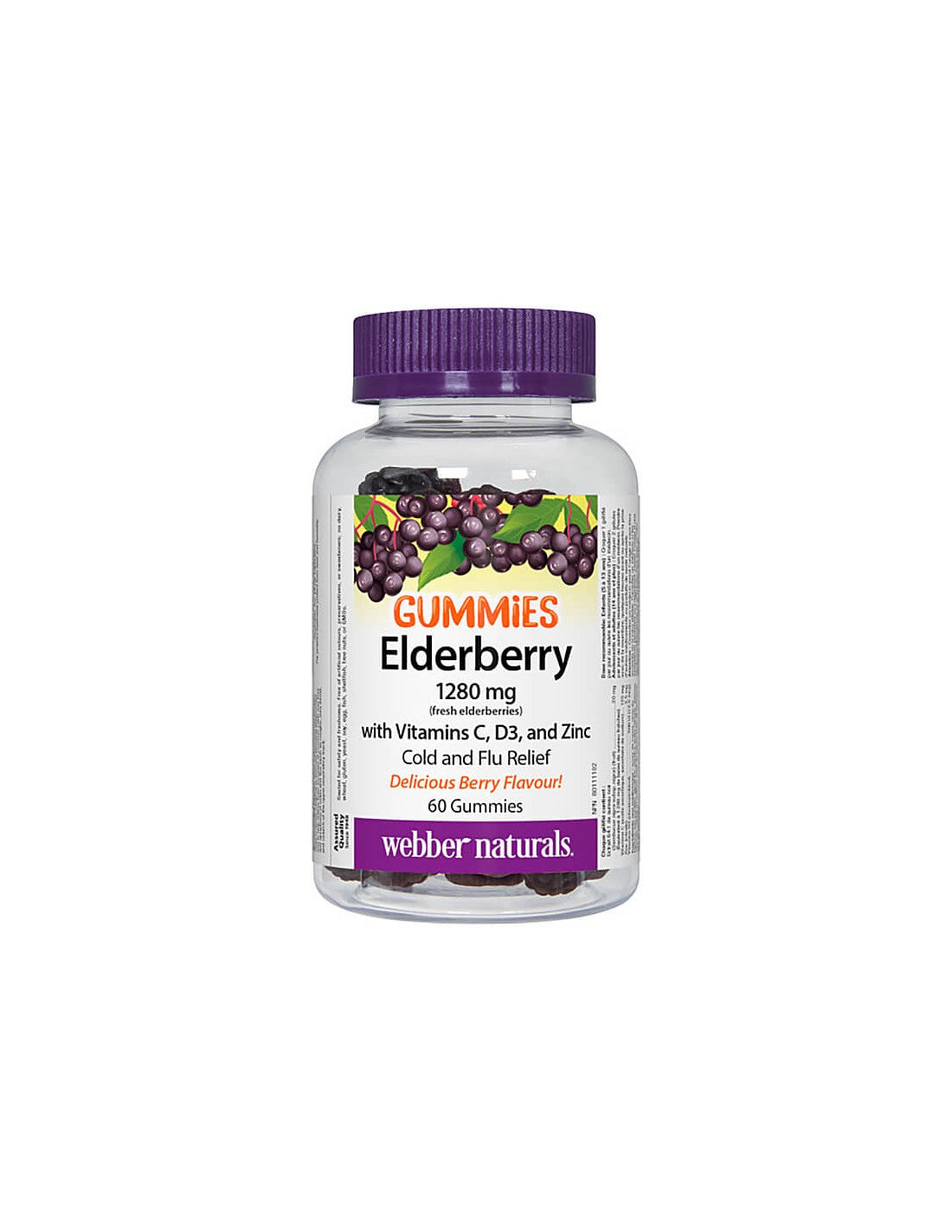 Sambuco nero + vitamine C, D3 e zinco - Formula complessa per un'immunità forte, 60 compresse di gel