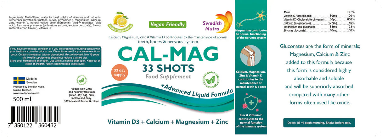 CAL-MAG /500 ML, 33 DOSI/ <tc>Swedish Nutra</tc>