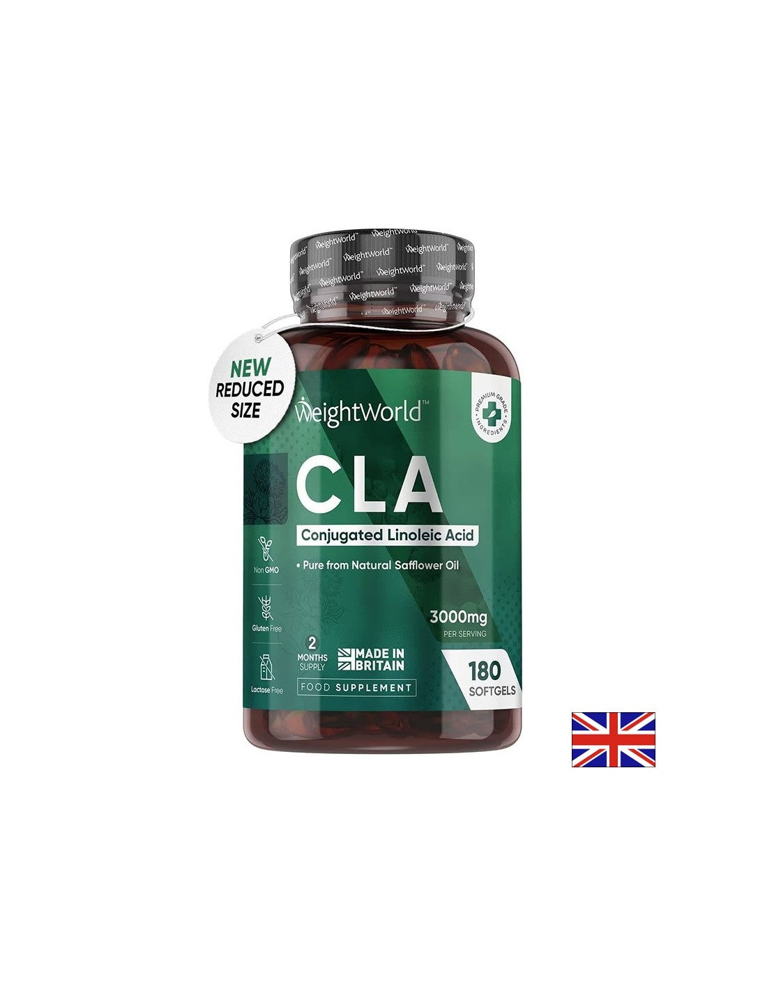 CLA - Acido linoleico coniugato, 3000 mg x 180 capsule molli Peso Mondo