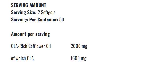 CLA Gold 1000 - 100 Capsule Gel