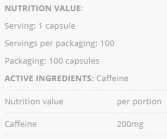 Caffeina 200 Potenza - 100 capsule