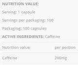 Caffeina 200 Potenza - 100 capsule