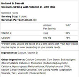 Calcio 600 mg + Vitamina D - 240 Compresse