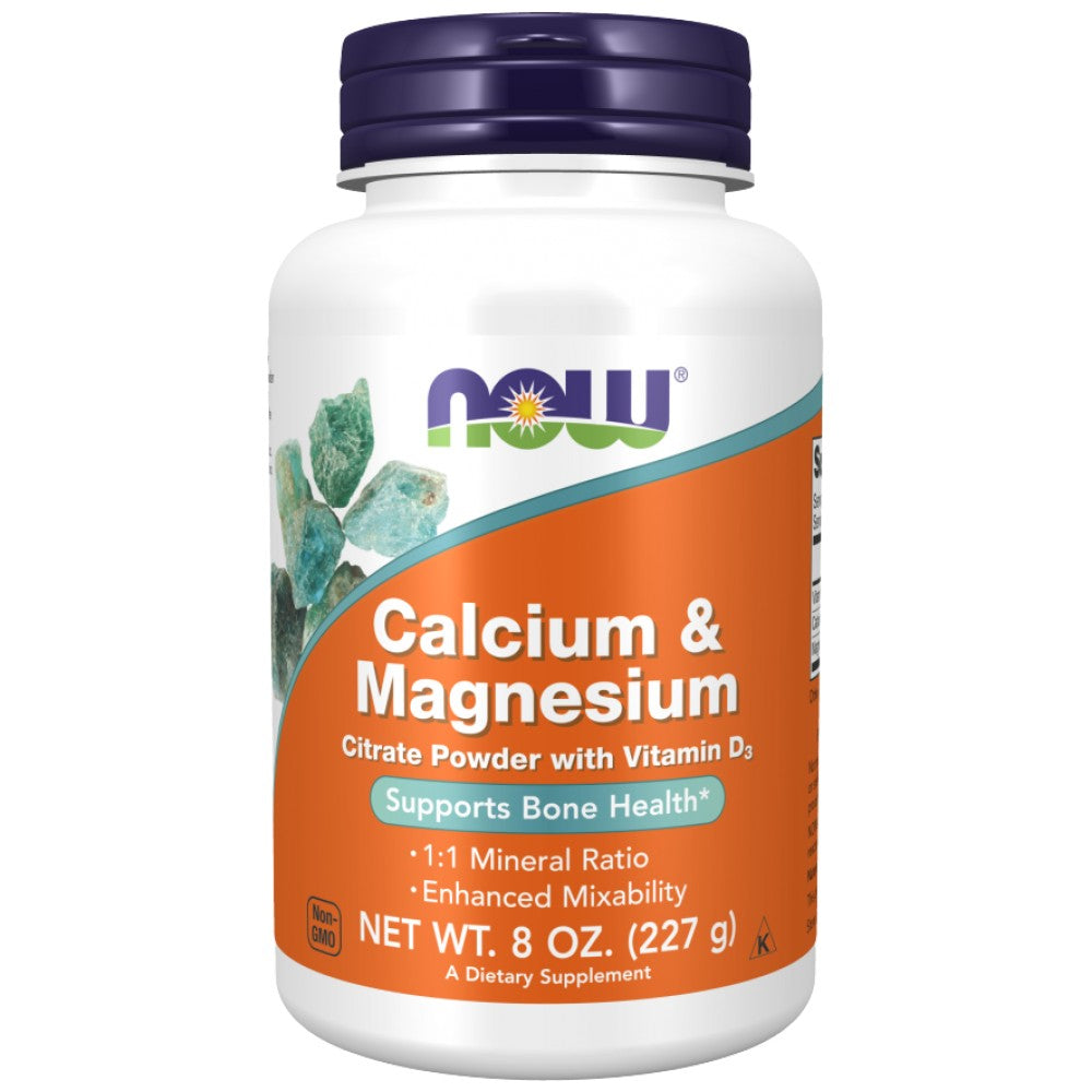 Calcio & Polvere di citrato di magnesio con vitamina D3 - 227 grammi