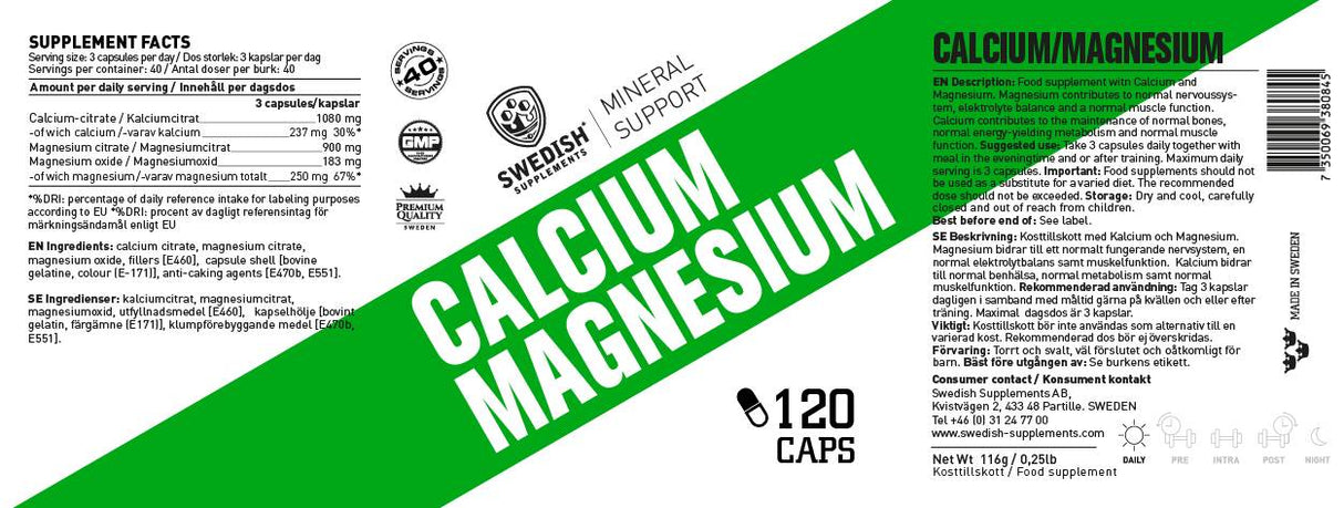 Calcio + magnesio - 120 capsule