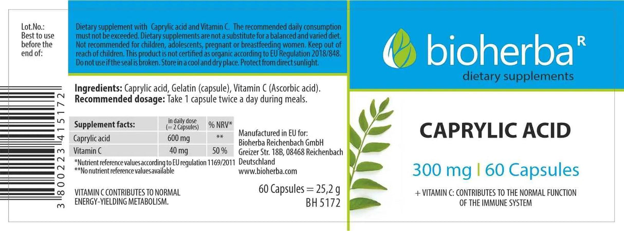 Acido Caprilico 300 mg - 60 capsule