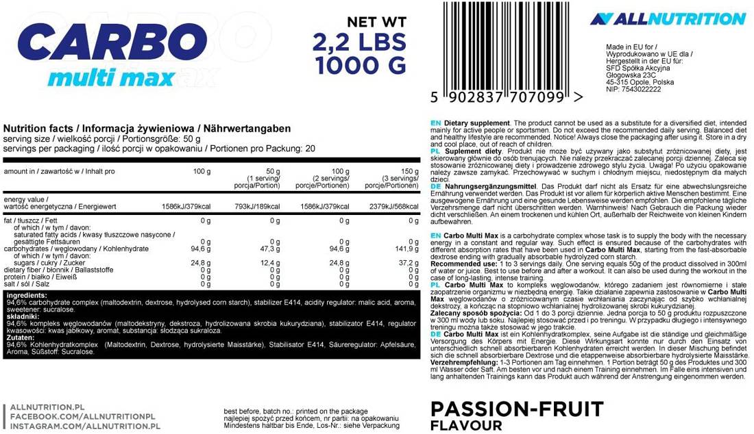 Carbo Multi Max - 3000 grammi