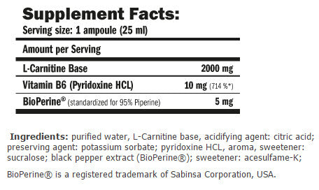 CarniLine® Pro Fitness 2000/25ml. /10Amp.