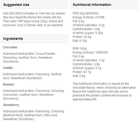 CarniPro Proteine ​​di manzo idrolizzate - 2500 grammi