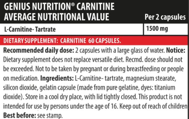Carnitina - 60 capsule
