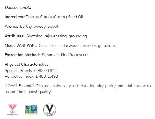 Olio di semi di carota | Daucus Carota Pura Al 100% - 30 ml