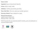 Olio di semi di carota | Daucus Carota Pura Al 100% - 30 ml