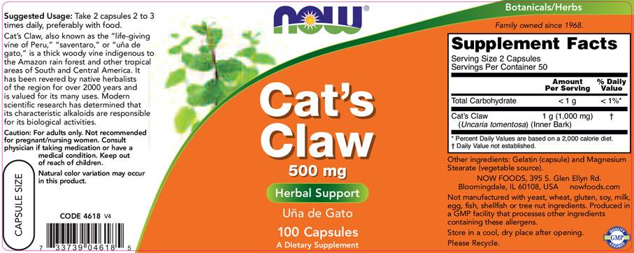 Artiglio di gatto 500 mg - 100 capsule