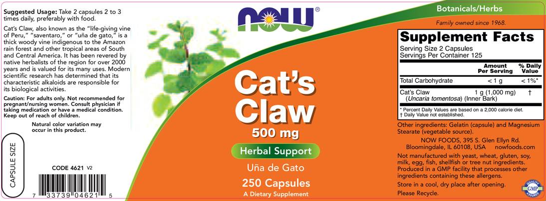 Artiglio di gatto 500 mg - 100 capsule