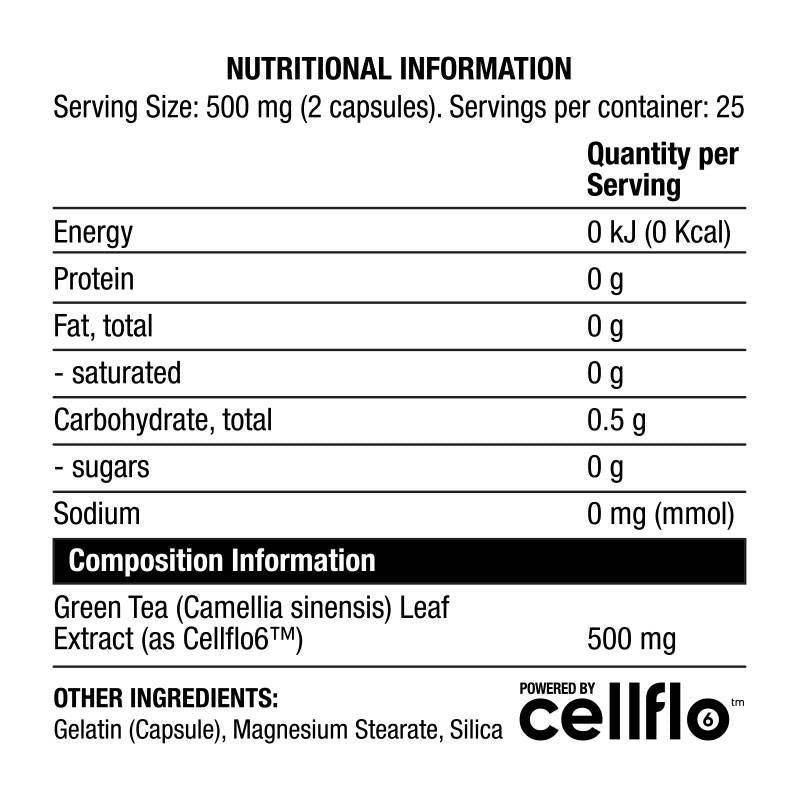 Cellflo6 Tè verde | Serie Amplify - 14 capsule