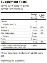 Proteine ​​del siero di latte bioattive non denaturate certificate biologiche 340 grammi