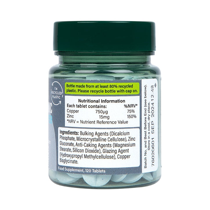 Zinco chelato & Rame 15 mg - 120 compresse